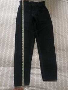 Black Paperbag Mom Fit Jeans