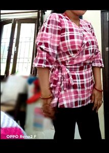 Chic Plaid Wrap Top