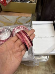 Mulberry &amp; Rose Pink Marbled Bangles