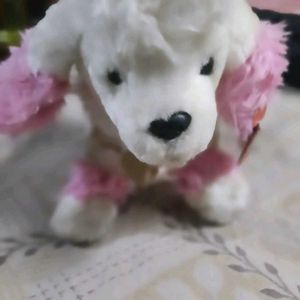 Cute White Dog Plush Toy