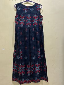 Boho Tiered Floral Maxi Dress with Embroidered Det