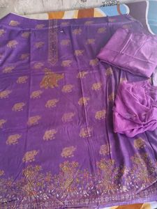Purple Elephant Print Kurta Set