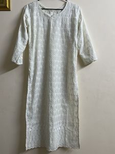 White Chikankari Kurta
