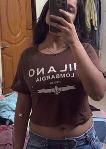 Cropped Graphic T-Shirt