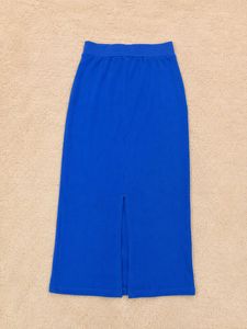 💙 Royal Blue Ribbed Co-ord Set | Mock Neck Zip To