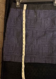 Navy Textured Mini Skirt