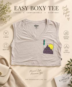 Cute Mountain Graphic Crop Top