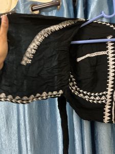 Boho Embroidered Black Jacket