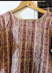 Embroidered Print Kurta