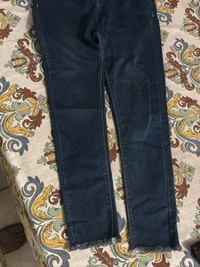 Frayed Hem Denim Jeans