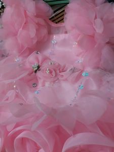 Pink Party Wear Frock For Baby Girl