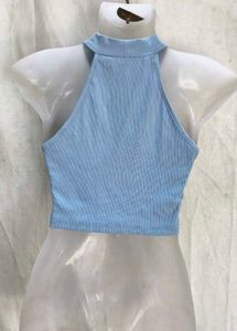 Ruched Halter Neck Crop Top