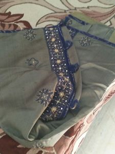 stitch blouse with jaipuri print Beautiful saree