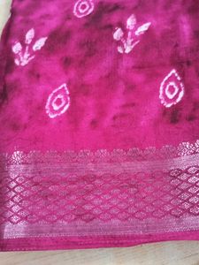 Pink Joint Saree with blouse material