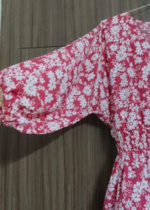 Charming Floral Print Mini Dress
