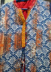Vibrant Printed Anarkali Kurta