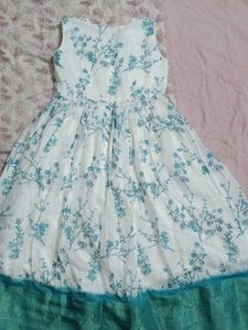 Elegant Floral Print Ethnic Gown