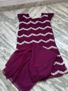 Designer Purple Kurta Set