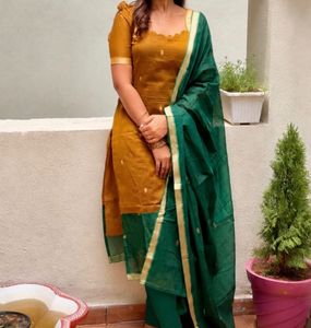 Mustard Yellow Kurta Set with Dupatta