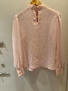 Chic Pink Lace Detail Blouse