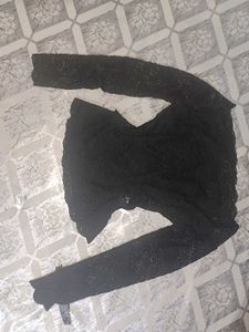 Black Lace Off-Shoulder Top