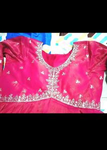 Ethnic diamond, mirror work Anarkali Gown