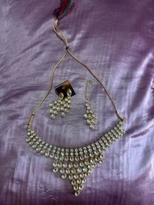 Stunning Kundan & Pearl Necklace Set