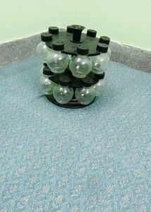 Rotating Spice Rack with Bottles