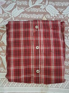 ColorPlus Red Plaid Tailored Fit Shirt