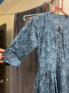 Stylish Blue Printed Kurta