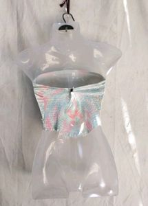 I. Sheer Tie-Front Halter Top