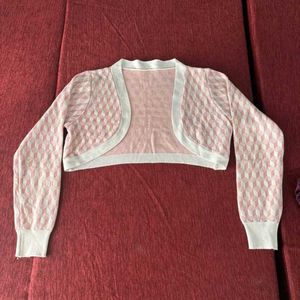 Pink Crop Top with Jacket 2-peice