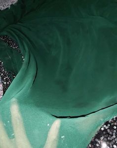 Emerald Green Sequin Saree