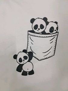 Cute Panda Pocket T-Shirt