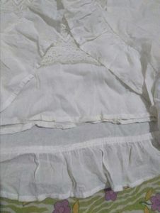 White Lace Trim Cami Top