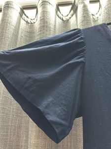 Marks &amp; Spencer Stylish Navy Blue Top w/ Flutter