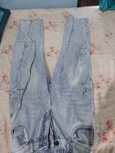 Women's Star Print Light Wash Jeans