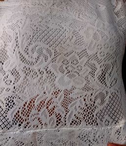 White Lace Cropped Top