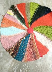 Handmade Colorful Circular Rug