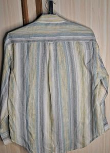 Women Striped Button-Up Shirt