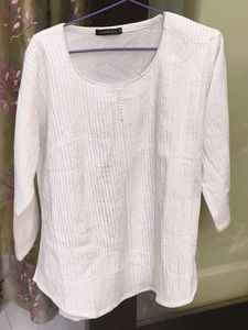 Classic White Textured Top
