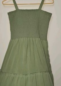 Smocked Tiered Midi Dress