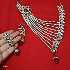 💥Sale, Red Kundan jewellery set