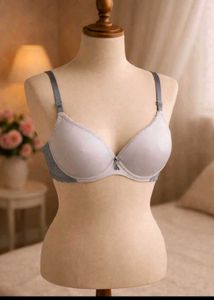 Comfortable Light Grey Padded Bra