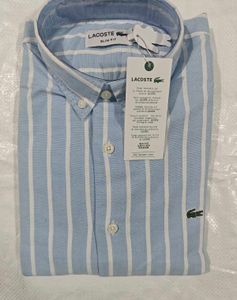 Men's Blue Striped Button-Down Shirt