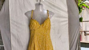 47264. Yellow mini sundress