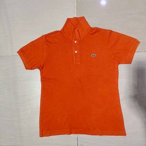 Men's Orange Lacoste Polo Shirt