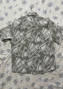 Abstract Print Boxy Short Sleeve Shirt