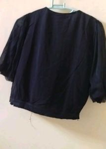 Elegant Black top with Gold Embellishments