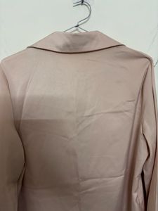 Elegant Satin Button-Up Blouse